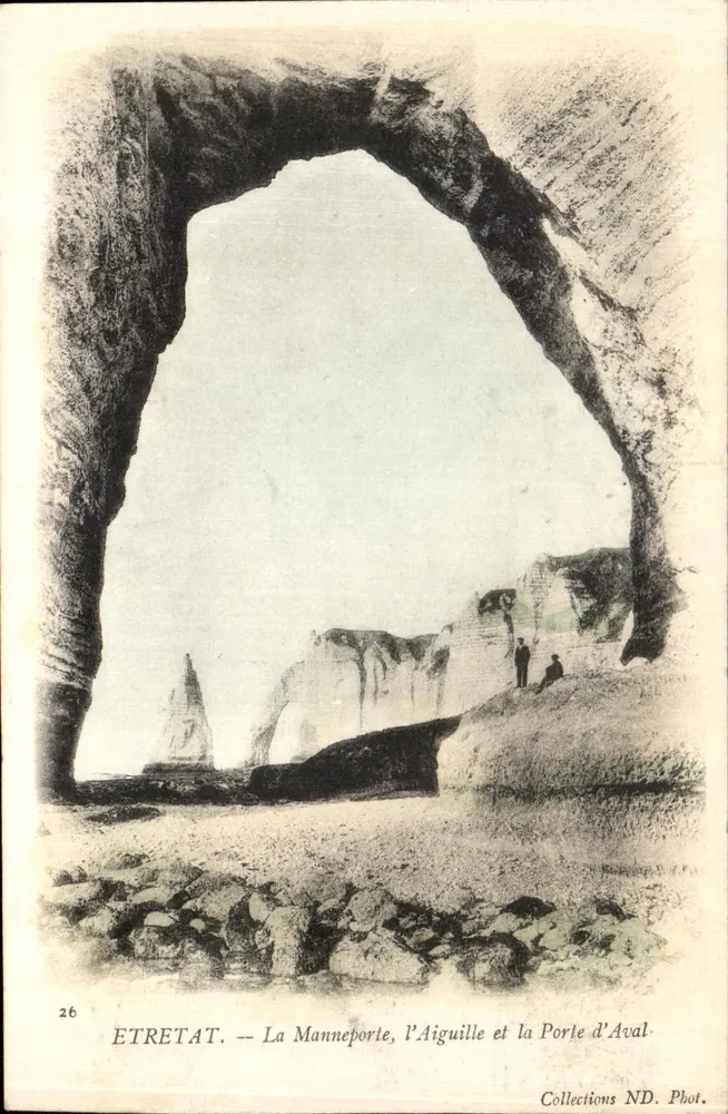 Étretat — La Manneporte, die Nadel und die Aval-Tür — Collections ND. Phot. n°26 - Vorderseite