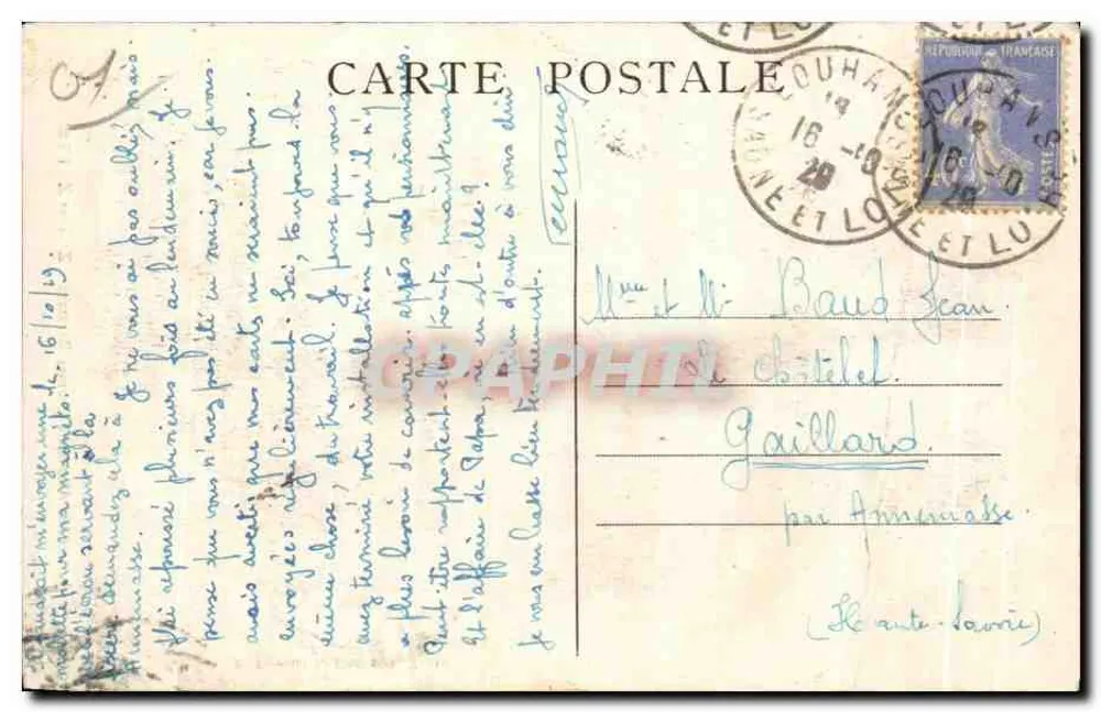 Zet und Zette — Alte bressische Trachten — B. Ferrand et Fils, Éditeur, Bourg, Nr. 6638 - Rückseite