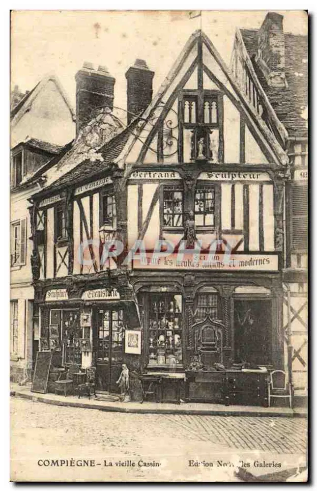 Compiègne - Stara wieża Cassin — Gertrand Sculpteur, wydawca 'Les Galeries', n°12 - Awers