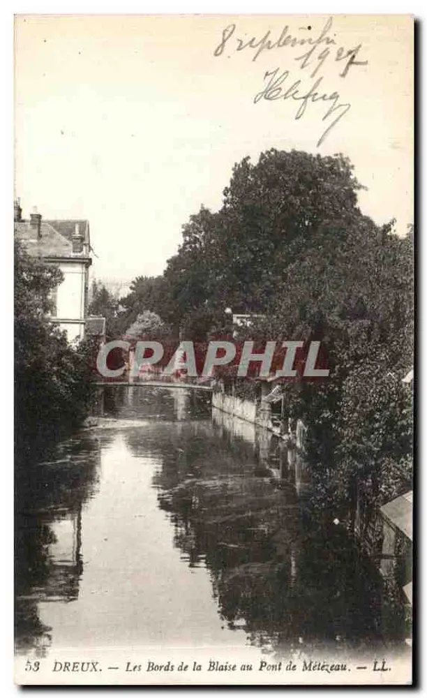 Dreux — Die Ufer der Blaise am Métezeau-Brücke — LL - Vorderseite