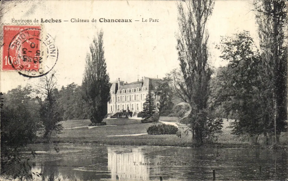 Umgebung von Loches — Schloss Chanceaux — Der Park — T. Bardou, Verlag, Loches - Vorderseite