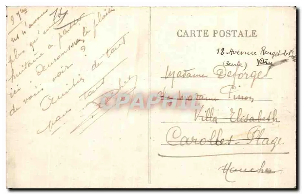 Lion-sur-Mer — Château — Éditeur : H. G. Poullet, Éditeur - Verso