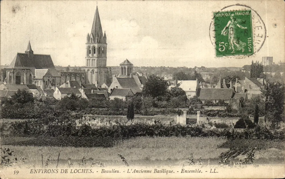 Um Loches - Beaulieu - Die Alte Basilika - LL - Vorderseite