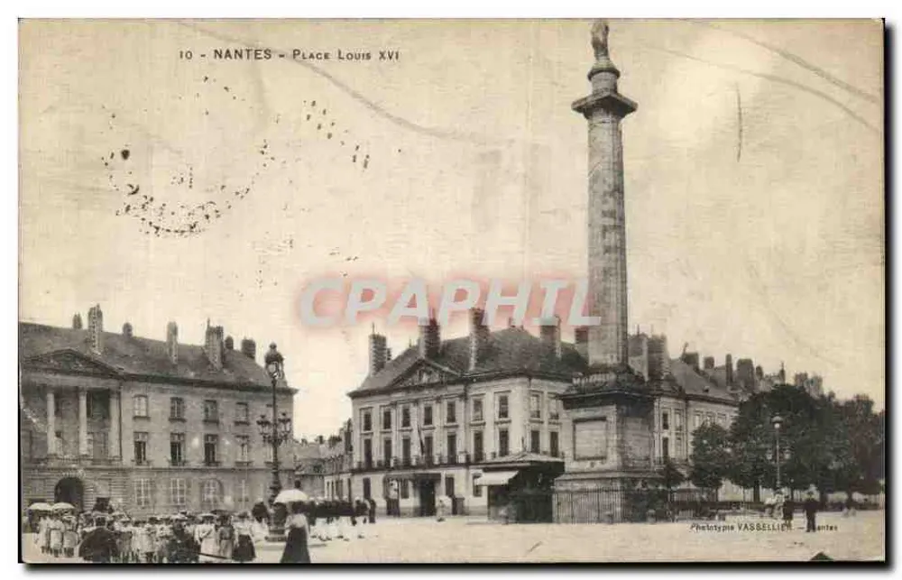 NANTES - PLACE LOUIS XVI — Fototipia VASSELLIEN, n°10 - Frente