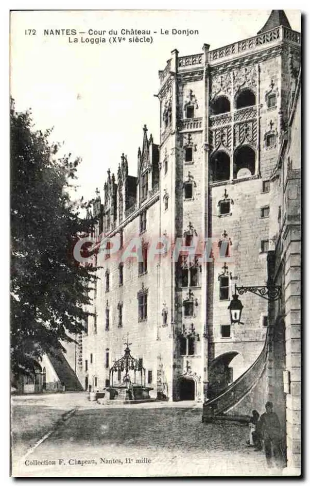 NANTES — Cour du Château — Der Donjon La Loggia (15. Jahrhundert) - Vorderseite