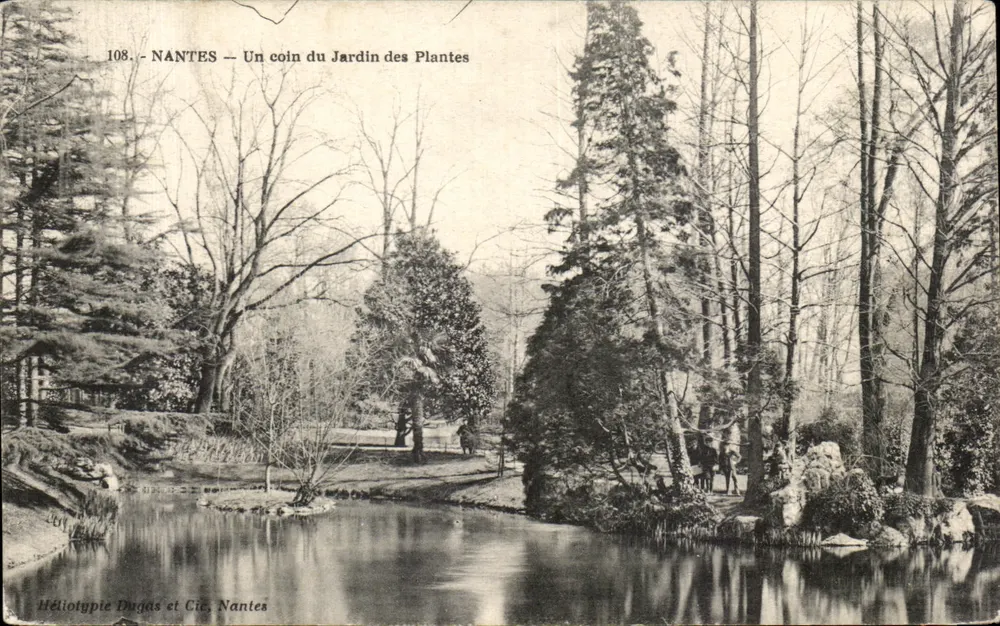 NANTES — Ecke des Jardin des Plantes — Héliotypie Dugas et Cie, Nantes - Vorderseite