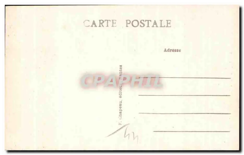 NANTES — Fachada da Catedral (século XV) — F. Chapeau, editor Nantes, n° 104 - Verso