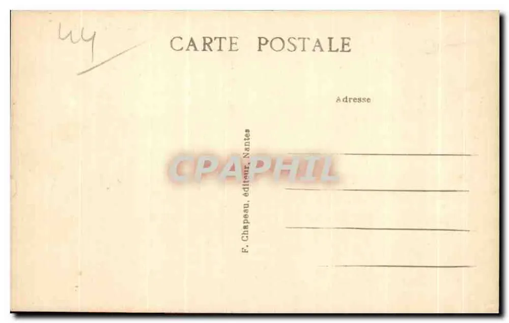 NANTES — A Prefeitura — F. Chapeau, editor Nantes, n°76 - Verso
