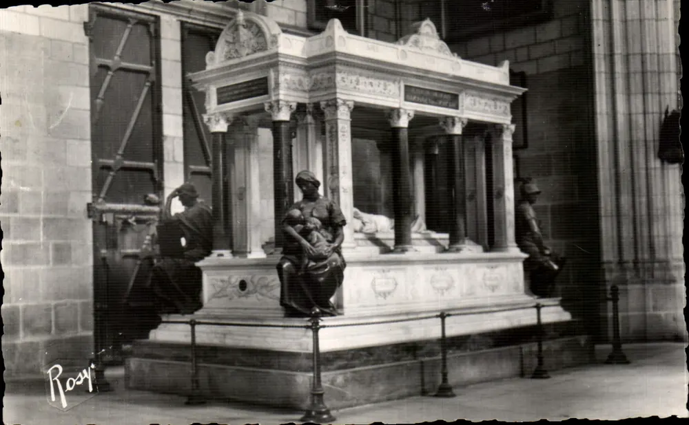 Grabmal des Generals Lamoricière — Kathedrale von Nantes — F. Chopeau, Verleger Nantes - Vorderseite