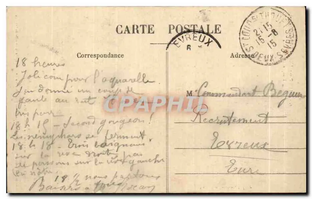 St-LOUP-sur-THOUET (Deux-Sèvres) — Donjon des Schlosses — Sammlung Gautreau - Rückseite