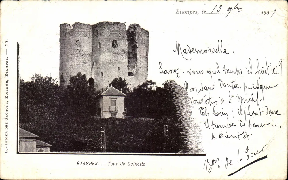Étampes — Torre de Guinette — L. Didier des Gachons, Editor, Étampes, n°79 - Frente
