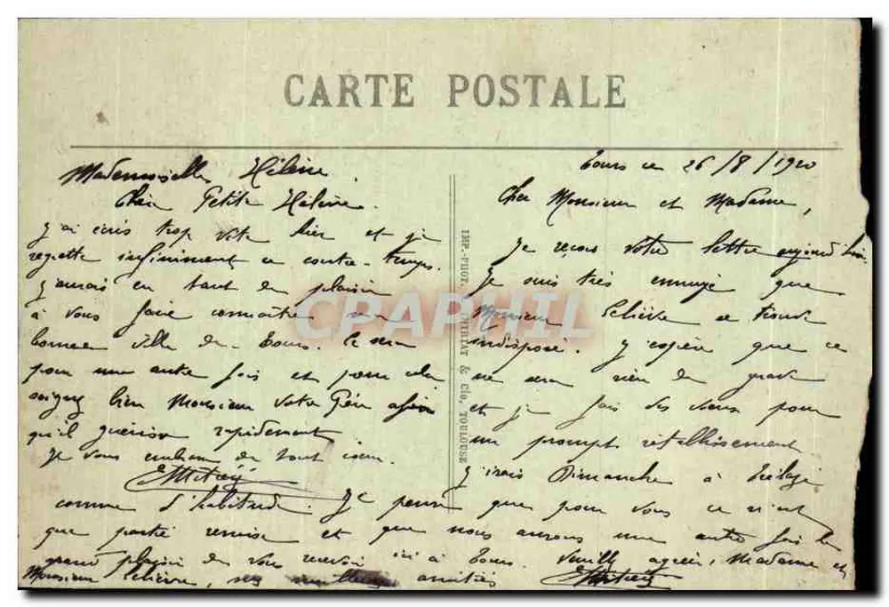 Tours (Indre-et-Loire) — Das alte Rathaus und der Rabelais-Platz — A. P. - Rückseite