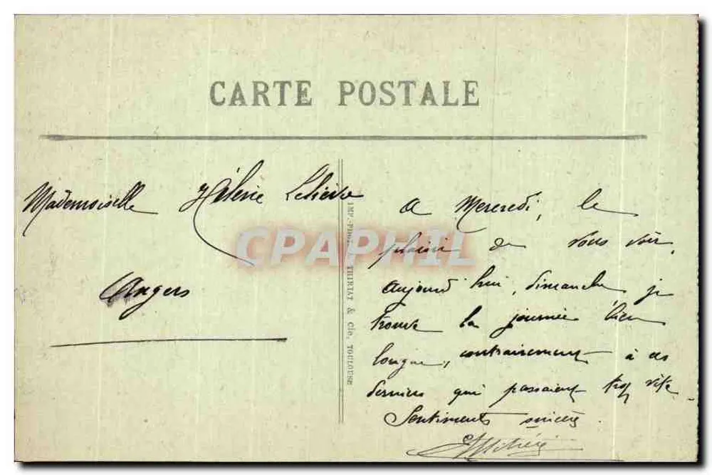 Tours (Indre-et-Loire) — Das Rathaus und der Platz — A.P. - Rückseite