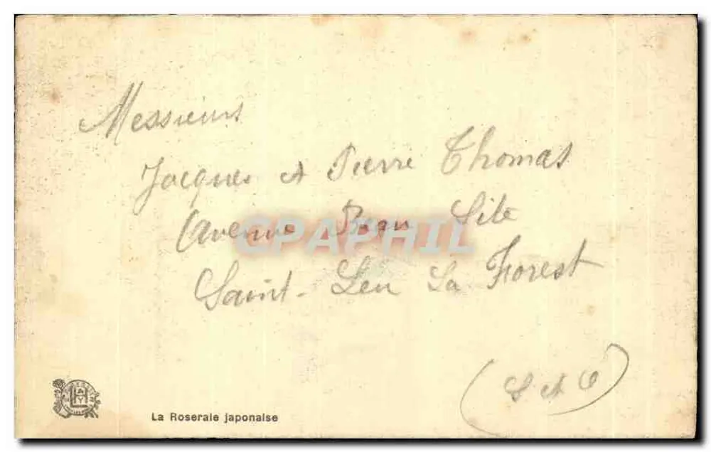 Rosaledo japonês — Jardim de rosas — La Roseraie Japonaise, editor - Verso