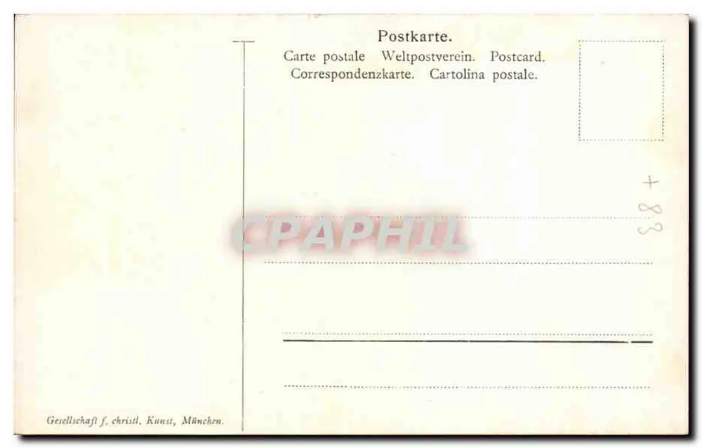 Casamento de Maria — Raffaël — No. 548 — Gesellschaft f. christl. Kunst, Munique - Verso