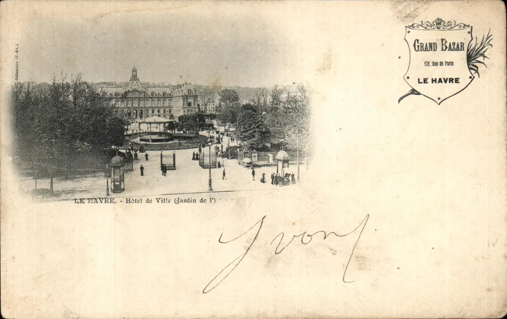 Le Havre - Hotel de Ville (Jardin de l') — Grand Bazar, 124, Rue de Paris - Frente