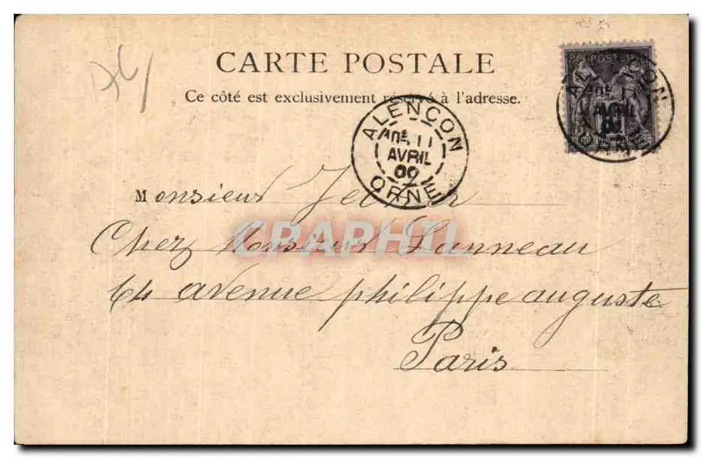 A Praça Gambetta — Havre — editor Havre, n° 10645 - Verso