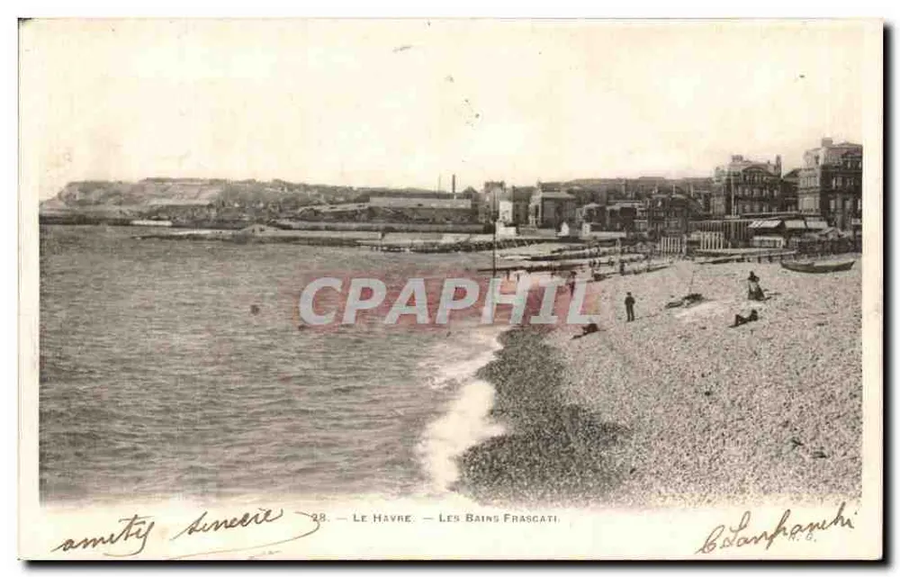 Le Havre — Os Banhos Frascati — editor L. Lanham & Cie, n°28 - Frente