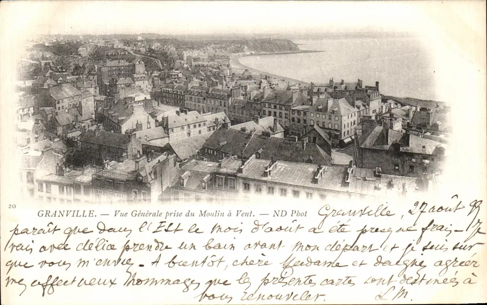 Granville — Vue Générale prise du Moulin à Vent — ND Pbot - Recto