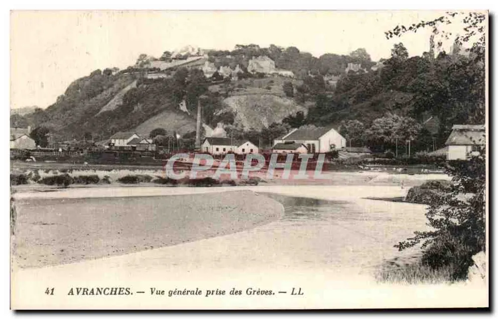 Avranches — Vista geral tirada das Grèves — LL - Frente