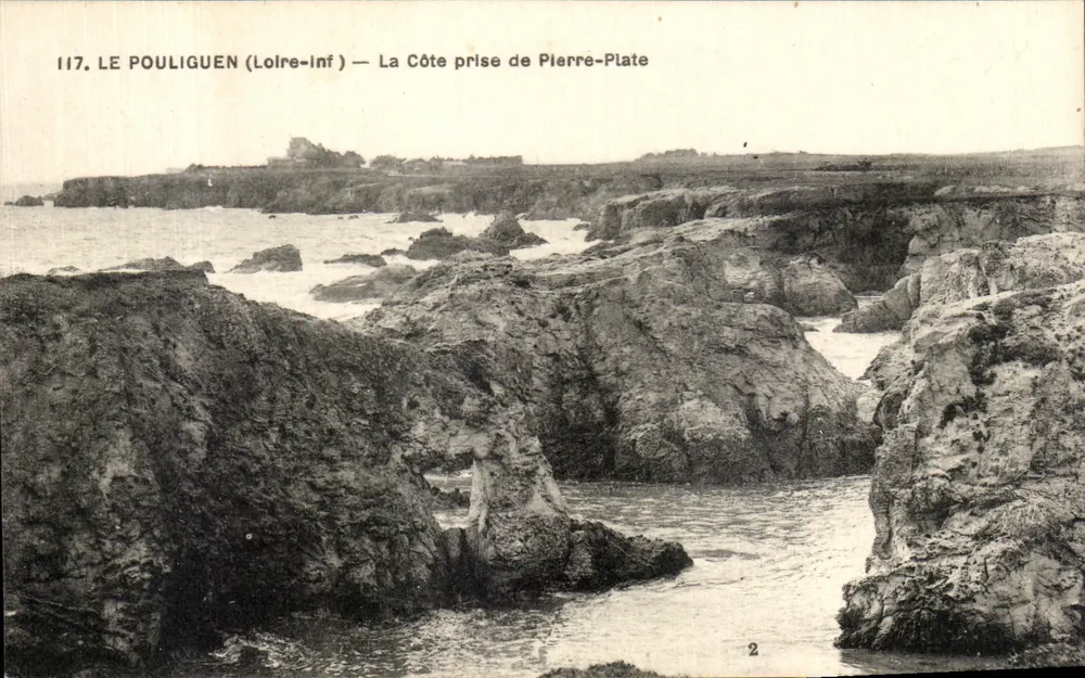 Le Pouliguen (Loire-Inf) — Die Klippe von Pierre-Plate — Chapeau, Verlag Nantes, Nr. 117 - Vorderseite