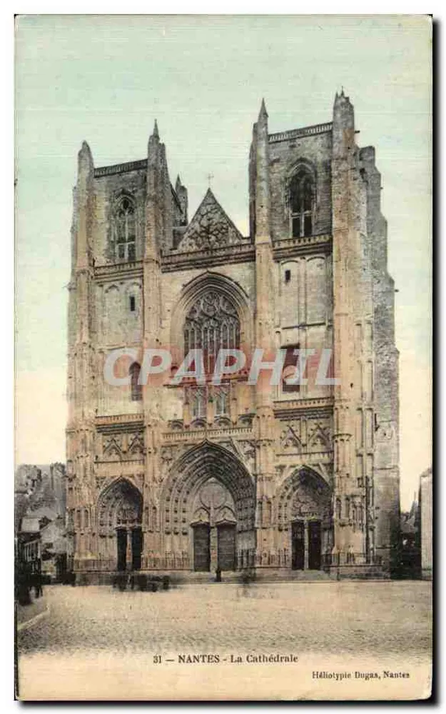 NANTES - A Catedral — Héliotypie Dugas, Nantes, n°31 - Frente