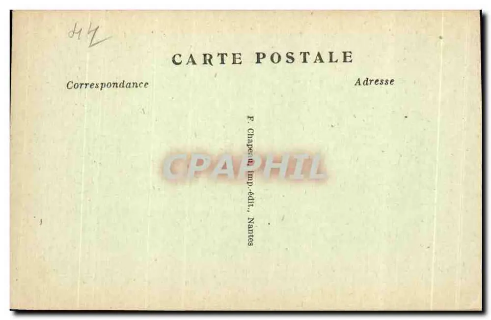 NANTES — Denkmal für die Toten für das Vaterland — F. Chappein, Verlag, Nantes - Rückseite