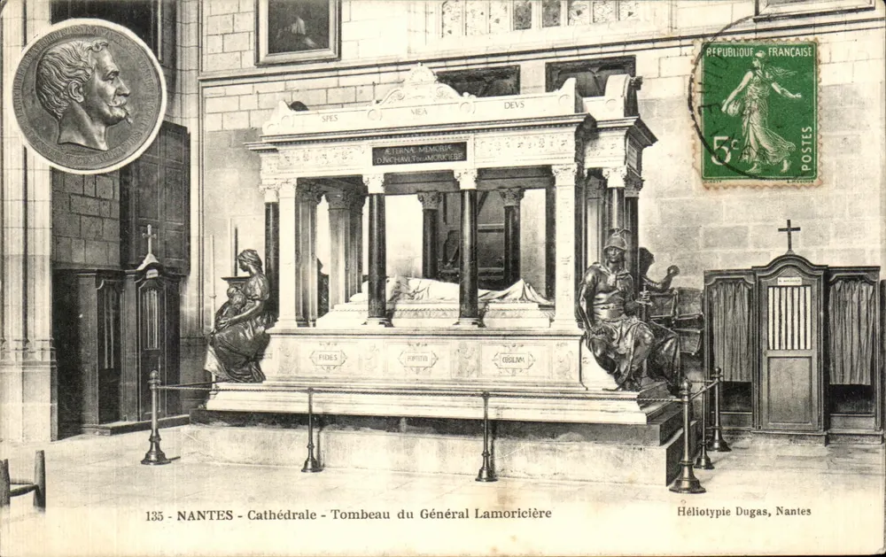 NANTES - Kathedrale - Grab des Generals Lamoricière — Héliotypie Dugas, Nantes, Nr. 135 - Vorderseite