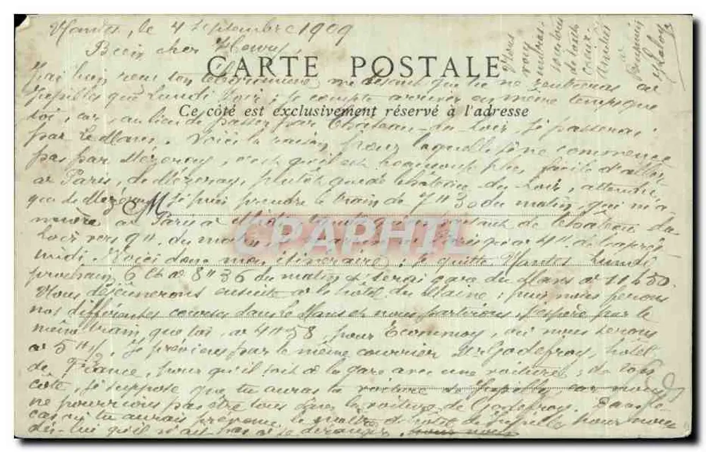 Der Kai der Fosse — Ansicht des Hafens mit Schiffen und Kai — Collections ND. Phot. - Rückseite
