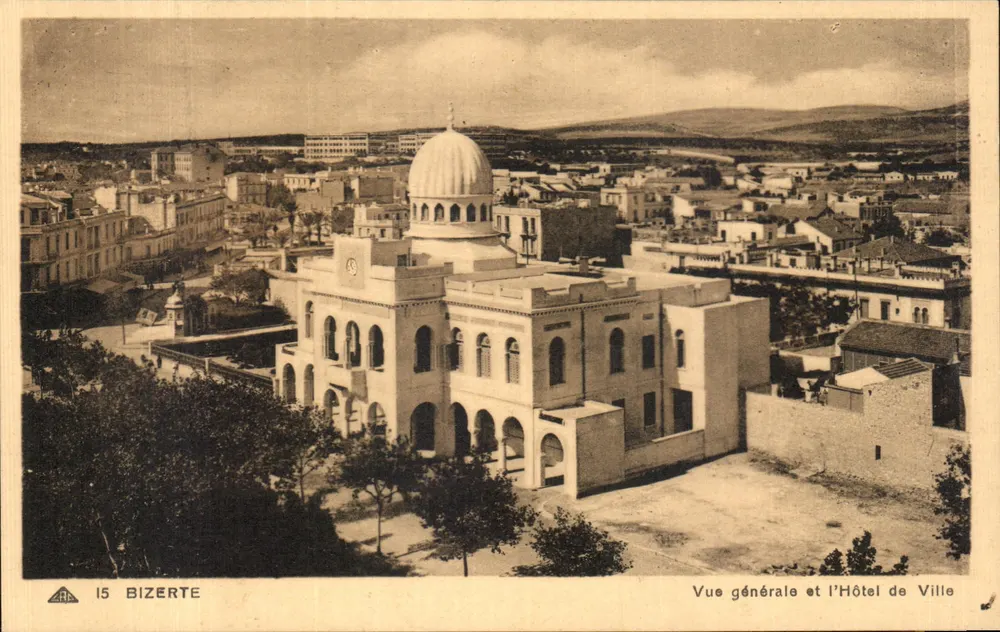 BIZERTE — Allgemeiner Blick und das Rathaus — Edition G. Clatuneuf - Vorderseite