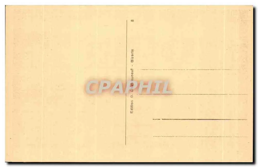 BIZERTE — Allgemeiner Blick und das Rathaus — Edition G. Clatuneuf - Rückseite