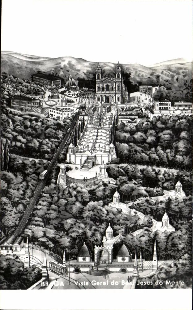 Braga — Allgemeiner Blick auf den Bom Jesus do Monte — Verlag nicht sichtbar - Vorderseite