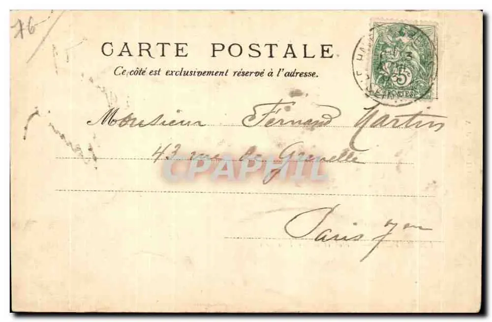 Le Havre — Hotel e banhos Frascati — N.º 110 - Verso