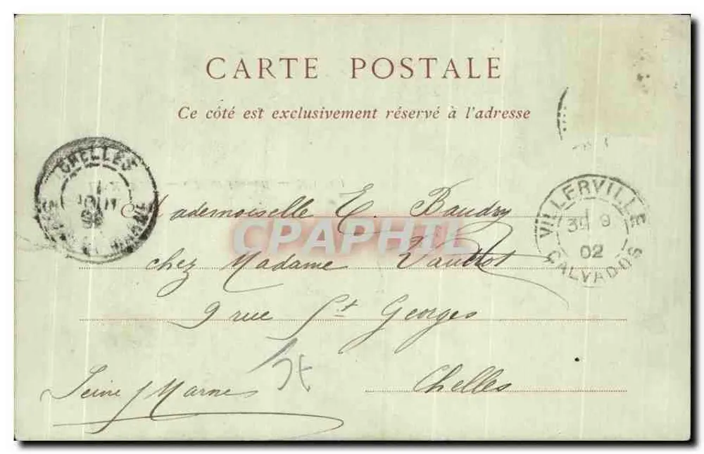 Le Havre — O Hotel Frascati — ND Phot, Villerville, agosto de 1902 - Verso