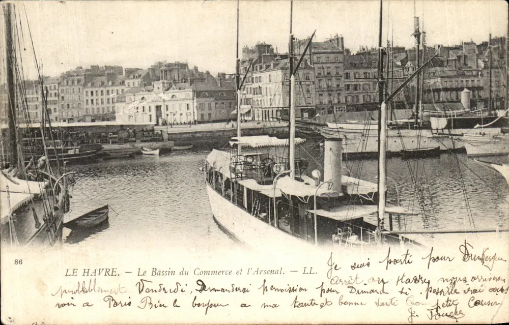Le Havre — Der Handelskai und die Werft — LL. Nr. 86 - Vorderseite