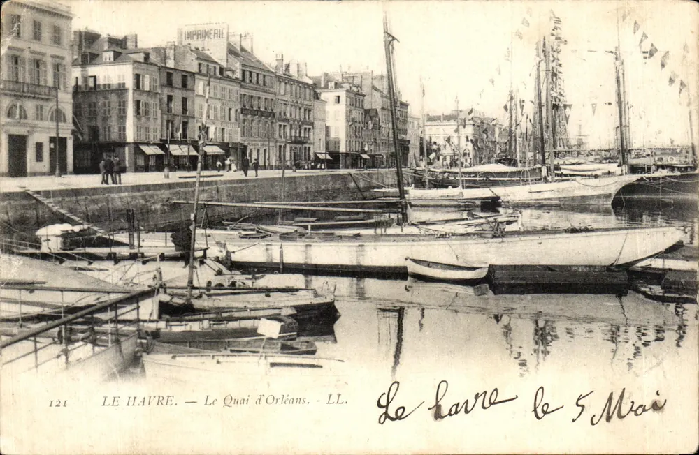 Le Havre — Der Quai d'Orléans — LL. — Druckerei LL. - Vorderseite