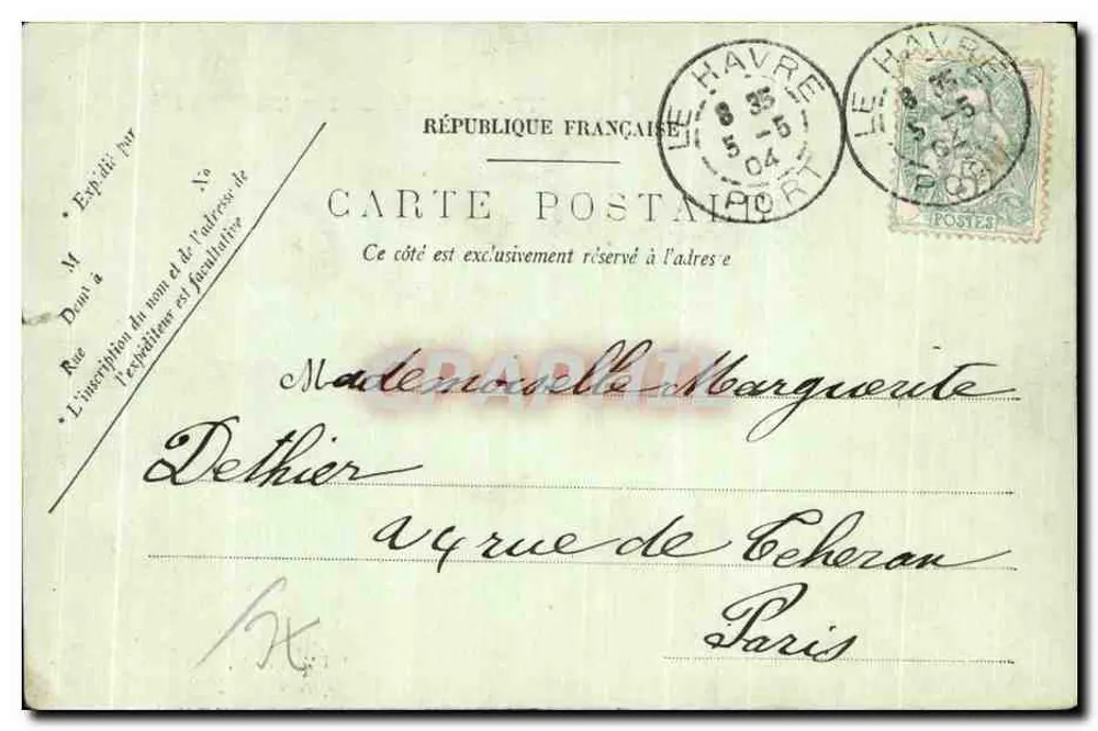 Le Havre — Der Quai d'Orléans — LL. — Druckerei LL. - Rückseite
