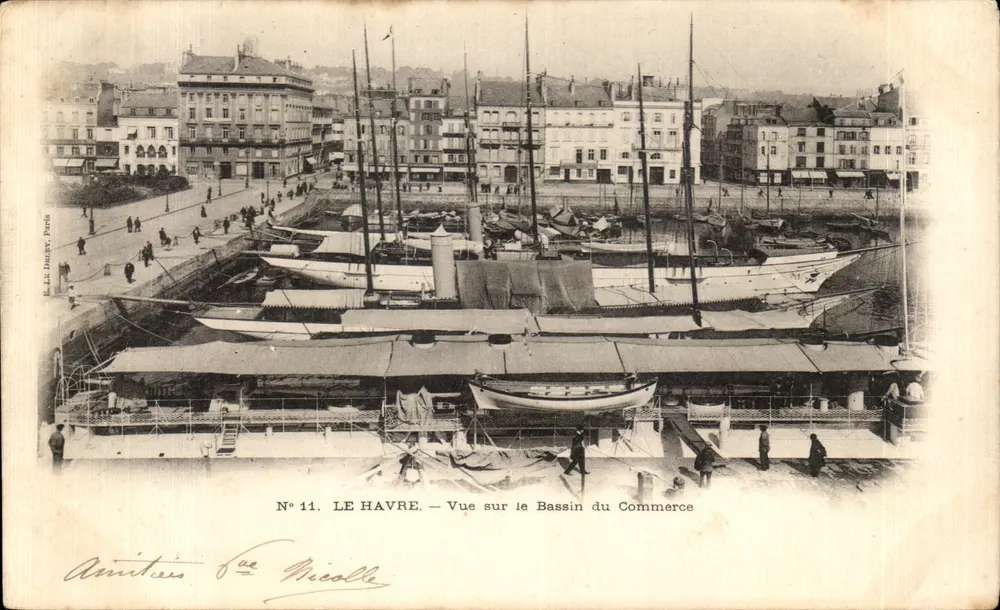 Le Havre — Blick auf den Handelshafen — E. Le Jumery, Paris, Nr. 11 - Vorderseite
