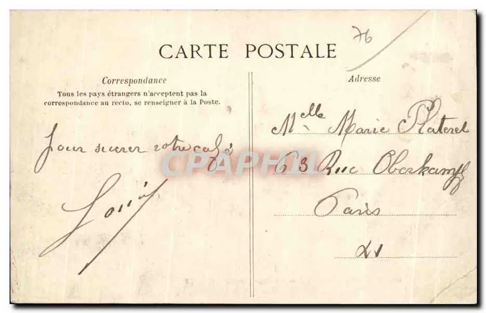 Sainte-Adresse — Le Pain de Sucre — E. J. - Rückseite