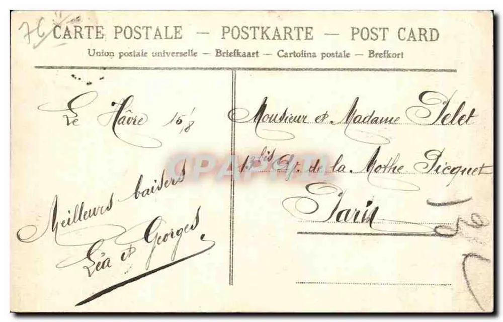 Le Havre — Promenadenmole und der große Kai — Verlag Le Havre, Nr. 57 - Rückseite