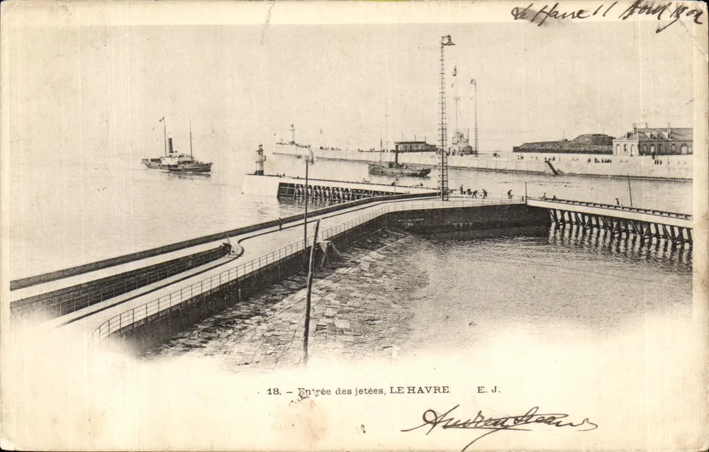 Entrée des jetées — Le Havre — E.J. - Voorkant