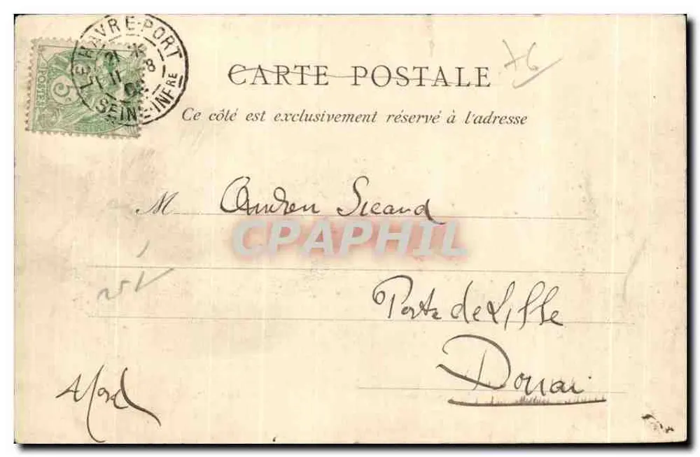 Entrée des jetées — Le Havre — E.J. - Achterkant