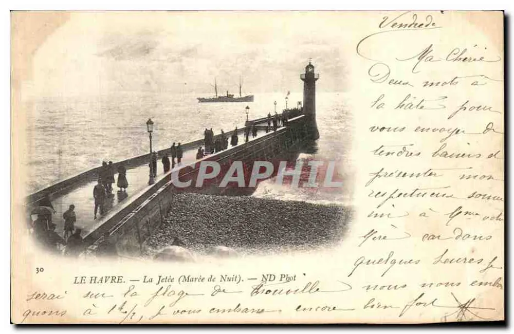 Le Havre — A Ponte (Maré da Noite) — ND Pigot - Frente