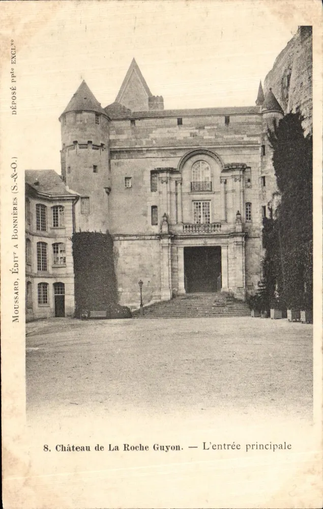 Castello di La Roche Guyon — L'ingresso principale — Editore Moussard, Bonnières (S.&O.) - Recto