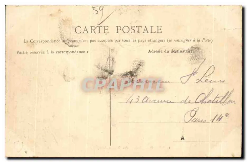 LILLE — Palácio dos Belos-Artes — J. Vellure & A. Borges - Verso
