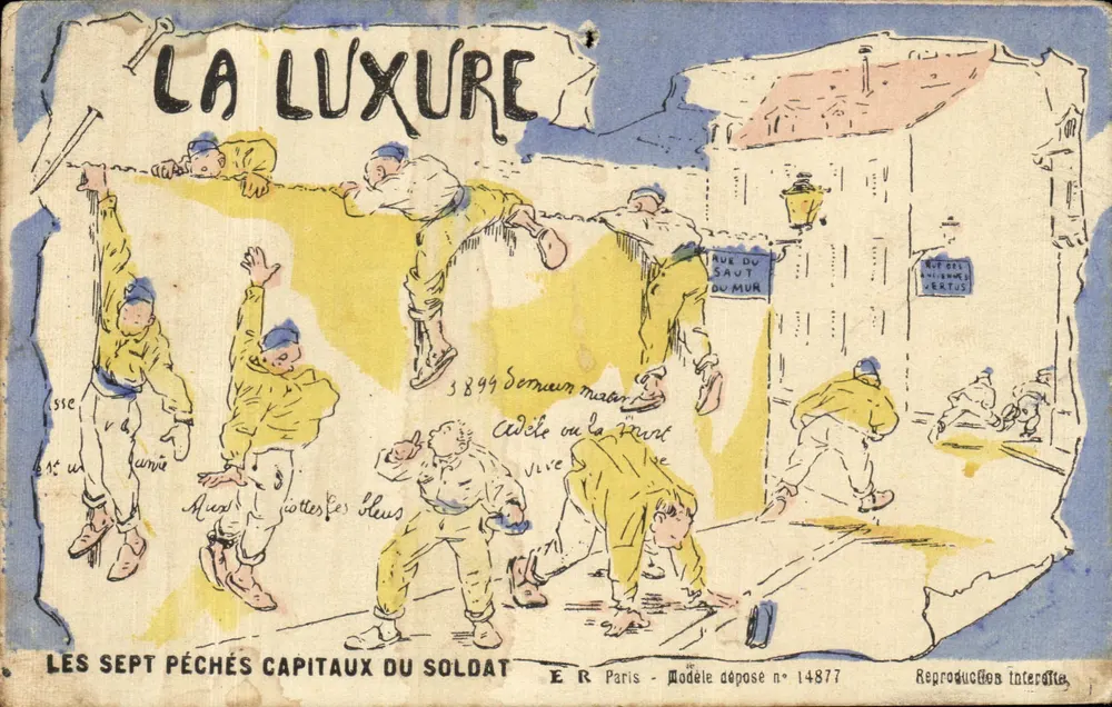Die Luxus — Die Sieben Todsünden des Soldaten — E.R. Paris, Modellnummer n° 14877 - Vorderseite