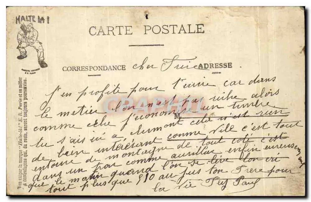 Die Luxus — Die Sieben Todsünden des Soldaten — E.R. Paris, Modellnummer n° 14877 - Rückseite
