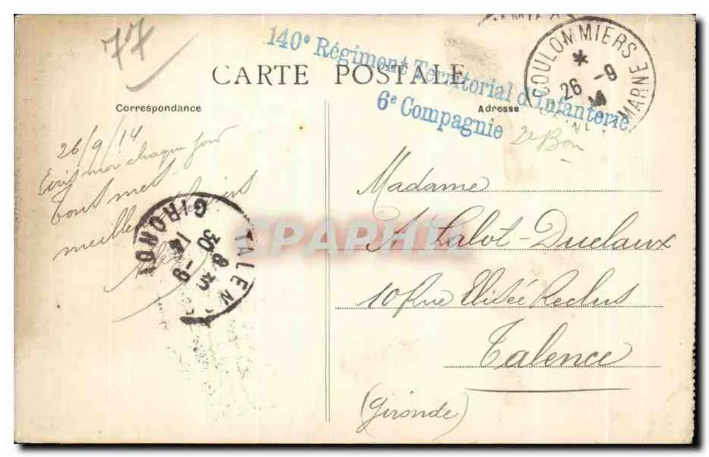 Coulommiers — Vista geral — Edit. J.B. - Verso