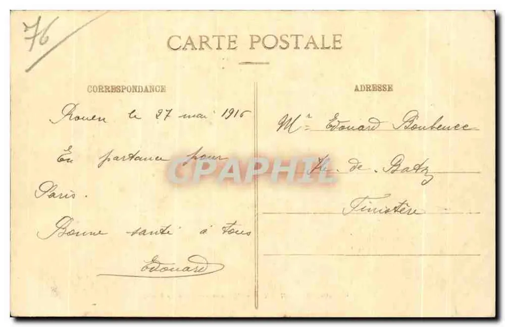 Rouen - Vecchie Case sull'Eau-de-Robec — C.V. 380 - Verso
