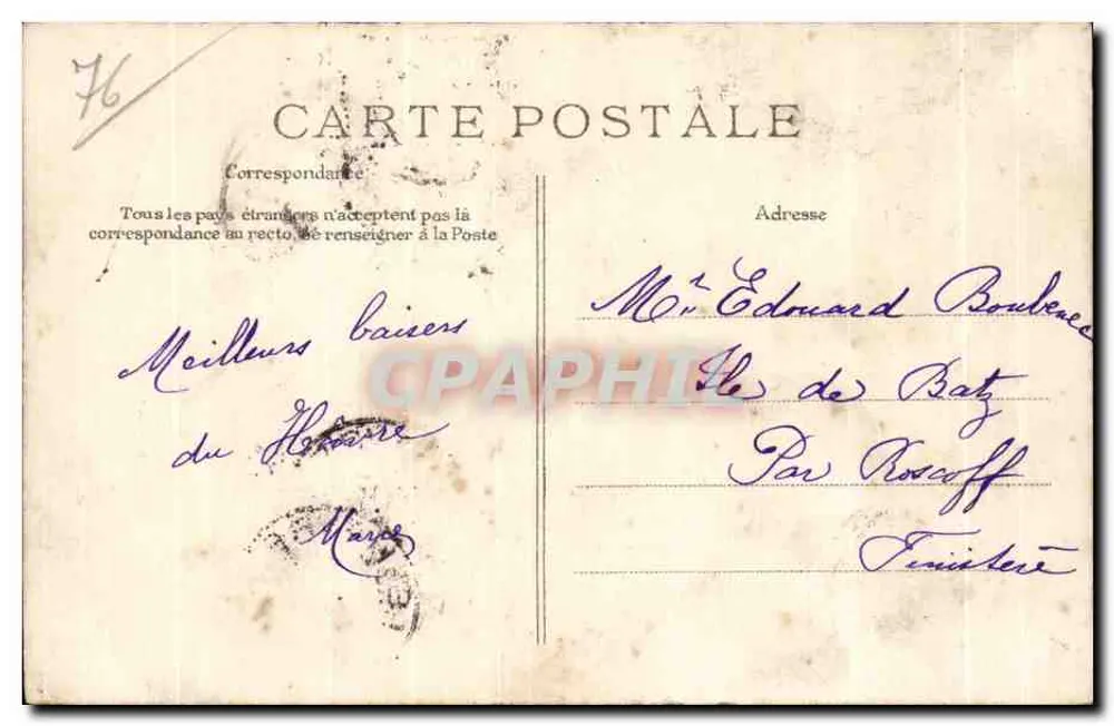Sainte-Adresse — Os Faróis da Hève — Editor: , n° 84 - Verso